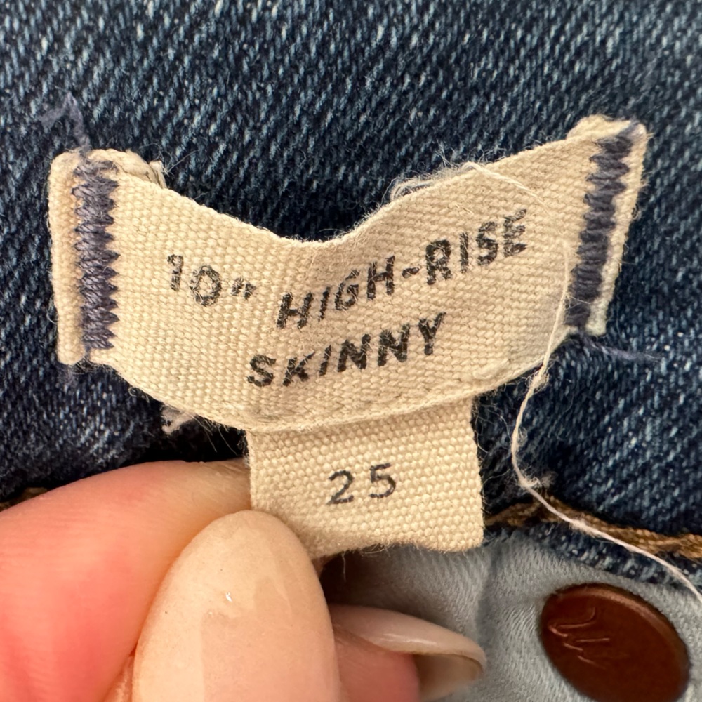 Madewell Women’s 10” Highrise Skinny Jeans Size 25 - Picture 5 of 5